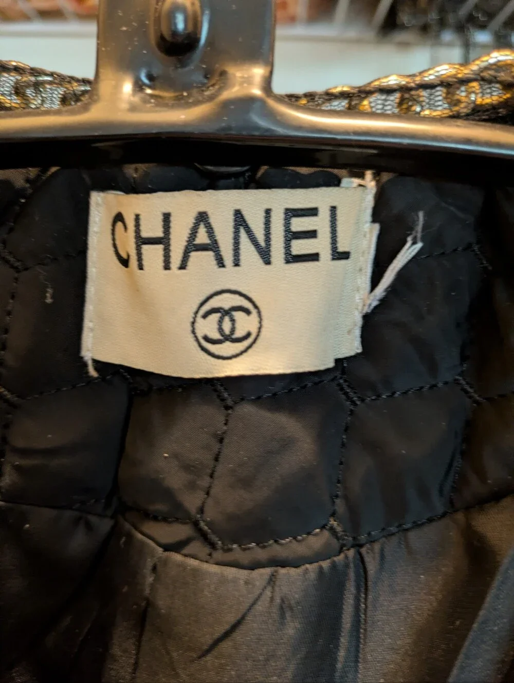 Vintage Chanel 3/4 Length Coat.  Gold Hardware & Emblem.  Belt & Pockets.